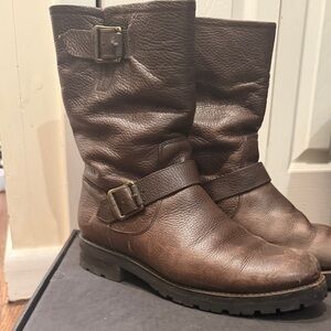 Frye Women’s Dark Brown Leather Engineer Boots